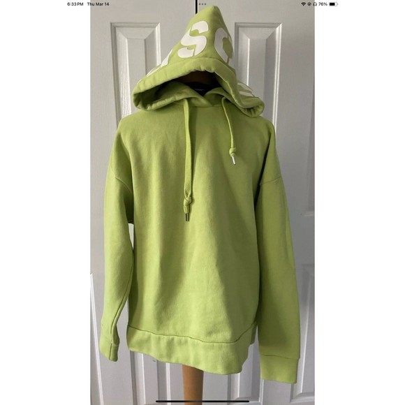 CLOSED Logo Hoodie Lime Green Hoodie Size XL Oversized/Baggie Originally $250 - Picture 3 of 11